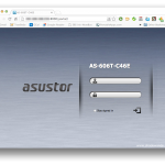 The login page to ASUSTOR Data Master