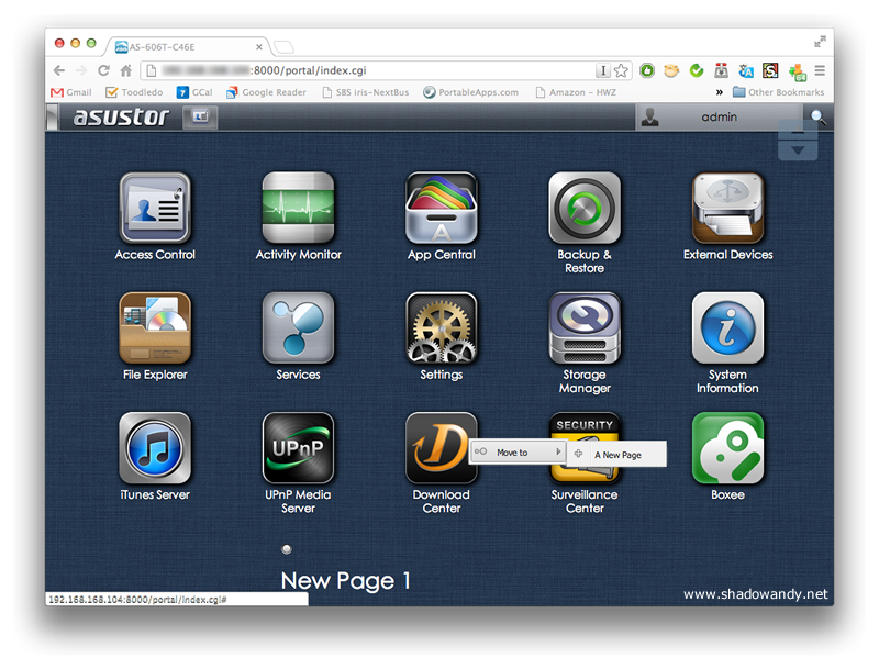 ADM - Applications can be rearranged and moved to different pages