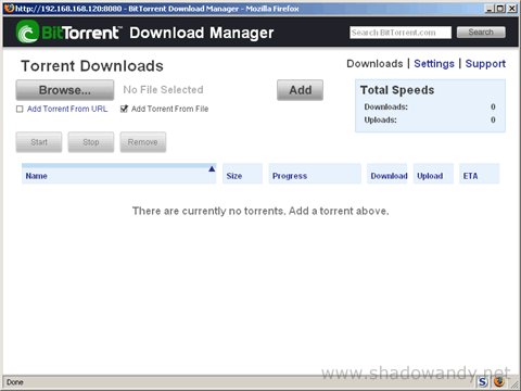 ReadyNAS - Adding torrent by uploading